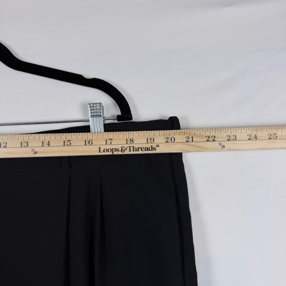 Roundtree & Yorke Lotx2 Dress Pants Black Navy 42x32 Pleated Cuffed Professional - Picture 6 of 15